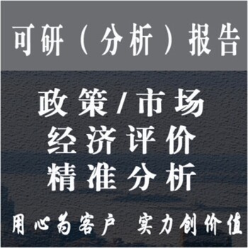 九江决策用可行性研究报告代写网