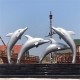 重庆玻璃钢仿真海豚雕塑定做厂家产品图