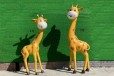 河北不锈钢几何彩色长颈鹿雕塑生产厂家