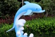 不锈钢海豚雕塑定制