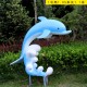 喷泉海豚雕塑图