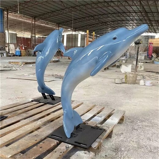 山西玻璃鋼仿真海豚雕塑