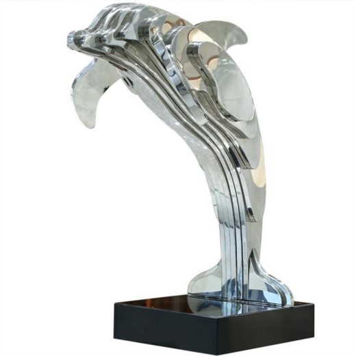 重庆不锈钢抽象海豚雕塑厂家