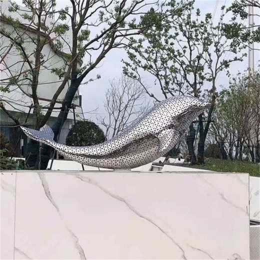 不锈钢抽象海豚雕塑厂家