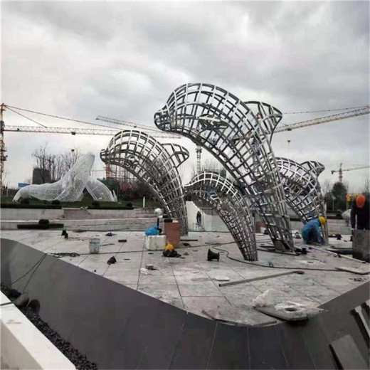 重庆玻璃钢仿真海豚雕塑定做厂家