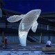 重庆不锈钢抽象海豚雕塑厂家产品图