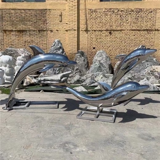 内蒙古不锈钢海豚雕塑厂家