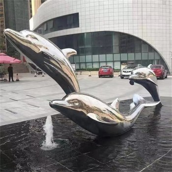 公园海豚雕塑加工厂