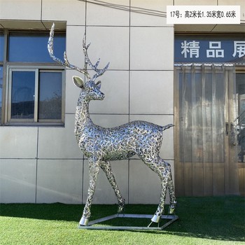 曲陽玻璃鋼卡通梅花鹿雕塑加工廠,各種仿真動物雕塑