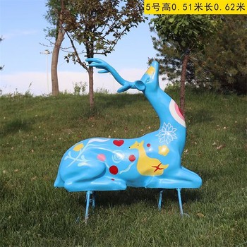 曲陽不銹鋼梅花鹿雕塑生產(chǎn)廠家,供應(yīng)公園小動物雕塑
