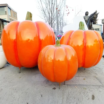 廣西景觀玻璃鋼南瓜雕塑可按尺寸定制