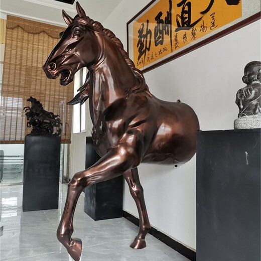 仿銅玻璃鋼馬雕塑加工廠