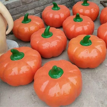 廣西景觀玻璃鋼南瓜雕塑可按尺寸定制