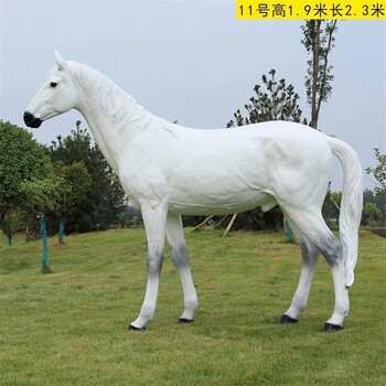 抽象玻璃鋼馬雕塑定制,仿真動物雕塑