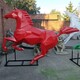 戶外玻璃鋼馬雕塑，古代馬雕塑,仿真動(dòng)物雕塑產(chǎn)品圖