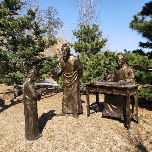曲陽公園讀書人物雕塑，讀書小孩雕塑