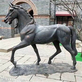 公園玻璃鋼馬雕塑