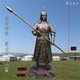 仿銅古代士兵雕塑圖