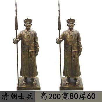 天津玻璃鋼古代士兵雕塑定制