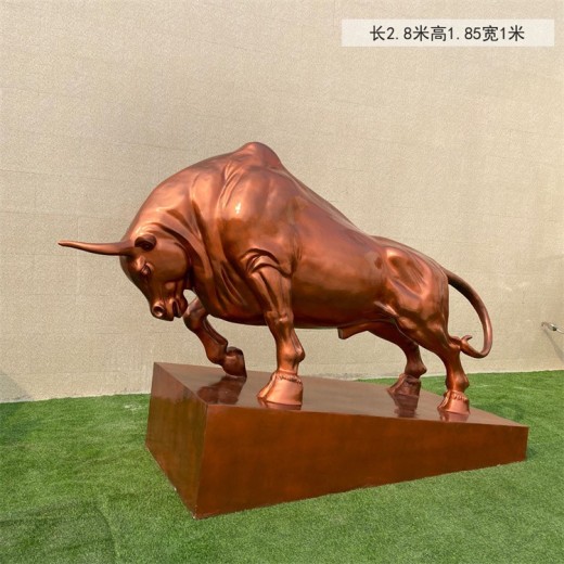 天津制作玻璃钢牛雕塑，孺子牛雕塑