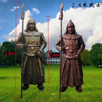 北京古代士兵雕塑，士兵沖鋒雕塑