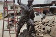 河北煤矿工人雕塑，玻璃钢矿工雕塑定制