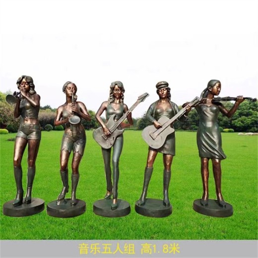 河北仿銅音樂(lè)人物雕塑圖片