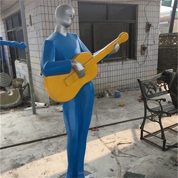 曲陽(yáng)玻璃鋼抽象音樂人物雕塑圖片