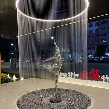 曲陽(yáng)抽象跳舞人物雕塑，舞蹈造型雕塑