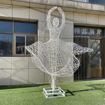 玻璃鋼彩繪跳舞人物雕塑廠家