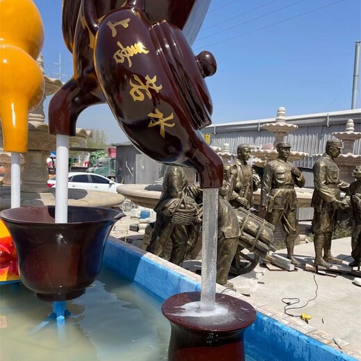 曲陽(yáng)廣場(chǎng)天壺雕塑加工廠,流水雕塑擺件