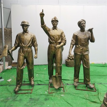 煤礦工人雕塑，玻璃鋼礦工雕塑多少錢