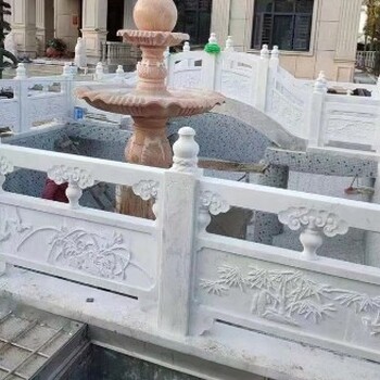 江西橋梁漢白玉石欄桿定制