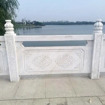 河北橋梁漢白玉石欄桿定做