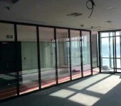 会议室活动屏风推拉门烤漆玻璃隔断墙定做安装