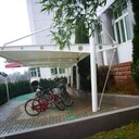擋雨抗風(fēng)推拉遮雨棚膜結構移動(dòng)雨蓬