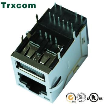 TRJU3101AONLRJ45+USB连接器Trxcom厂家支持定制