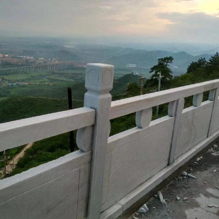 陕西景区园林景观石栏杆按尺寸定制景观石栏杆
