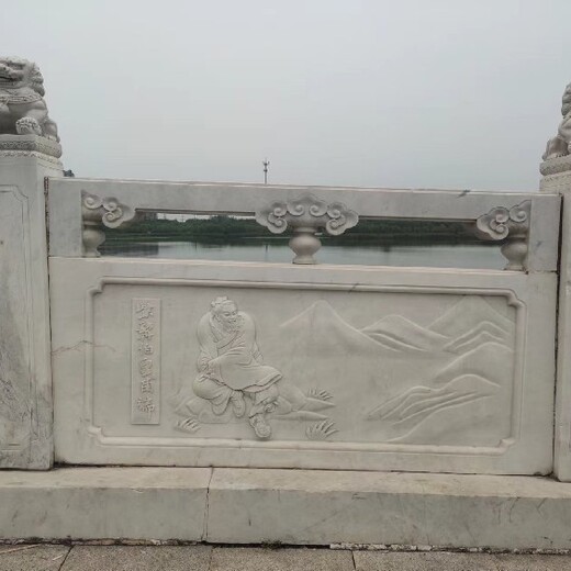 內蒙古景區(qū)園林景觀石欄桿按尺寸定制景觀石欄桿