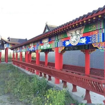 岐山縣古建長廊仿古走廊設(shè)計(jì)施工制作