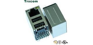 TRJU3101BHNLRJ45+USB连接器Trxcom厂家支持定制图片0