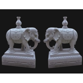 宁夏公园石雕动物按尺寸定制石雕大象