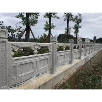 内蒙古公园石栏杆定制，石雕栏杆