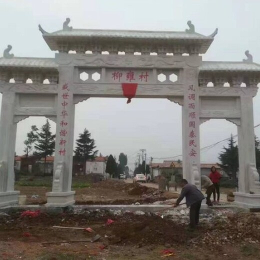 廣東寺廟石牌坊價格尺寸，石牌樓
