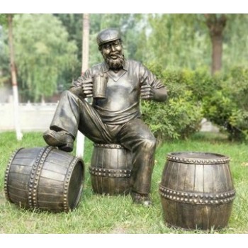天津公园铸铜雕塑定制铜雕人物