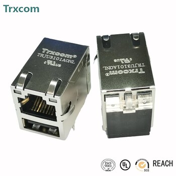 TRJU3101AONLTrxcomUSB+RJ45连接器网络变压器