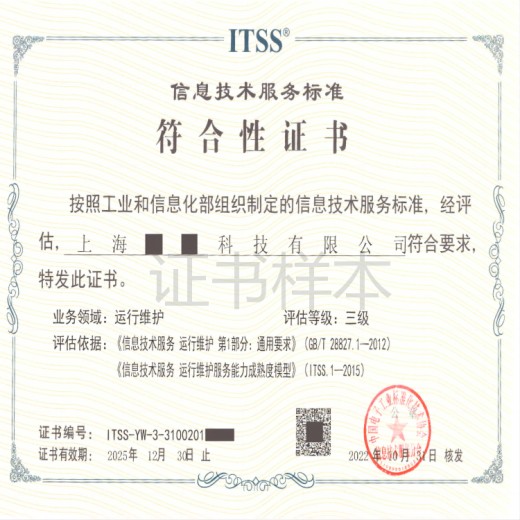 山东ITSS2认证咨询,ITSS评估咨询公司