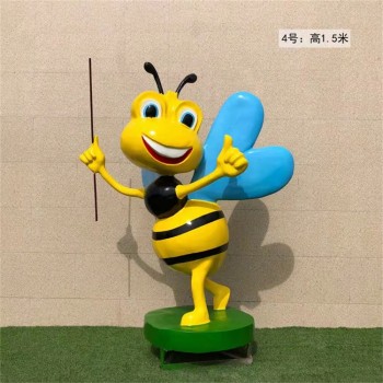 生产玻璃钢卡通蜜蜂雕塑定做