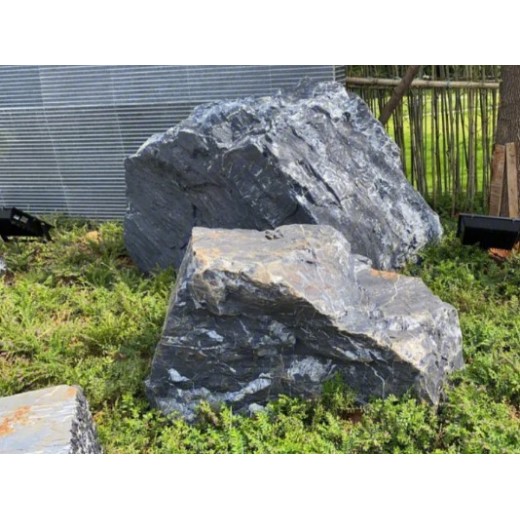 福州黑山石出售,50-80cm庭院造景用