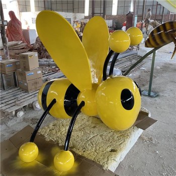 创意玻璃钢卡通蜜蜂雕塑电话,曲阳县玻璃钢雕塑厂家